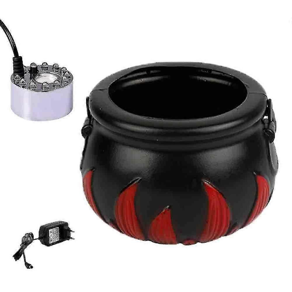 12led Halloween Witch Bucket Smoke Machine Witch Fog Lamp