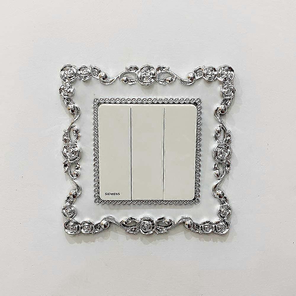 Light Switch Surround Light Switch Cover Elegant Look Light Switch Sticker Uk Size 8.7 Cm Plug Socket Surround Fingerprint Resistant Switch Plates Sur