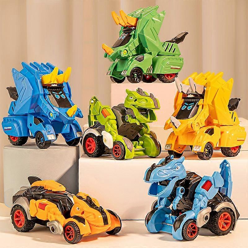 2-i-1 monstertruck-transformasjonsbilleke for barn, dinosaurbilleke, transformasjonsleke for gutter, deformasjonsfigurer, robotleker