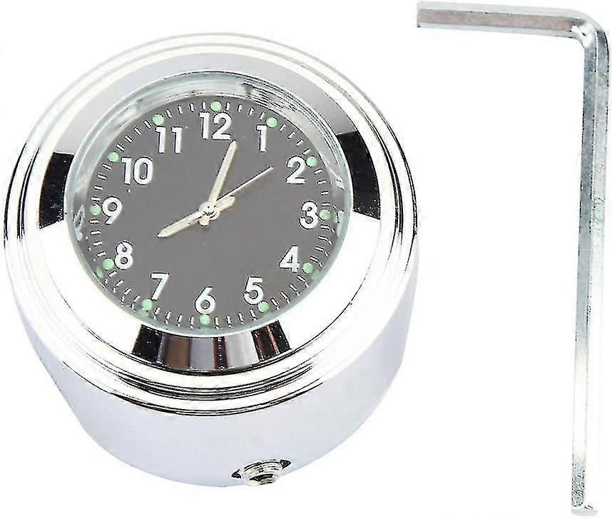 Lenkeruhr 7/8"1" Motorrad Lenkeruhr Uhr Przise Zeitmessuhr(schwarz)