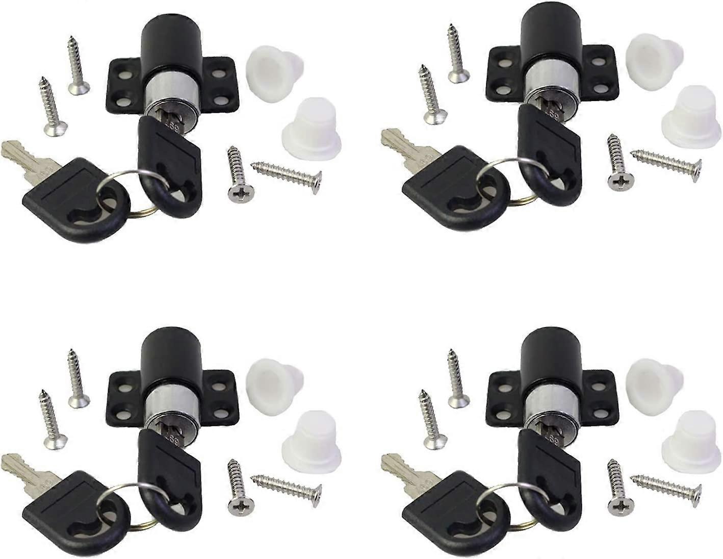 4-Pack Window Door Security Lock with Key, Child Window Security, Sliding Door Lock Patio Close
