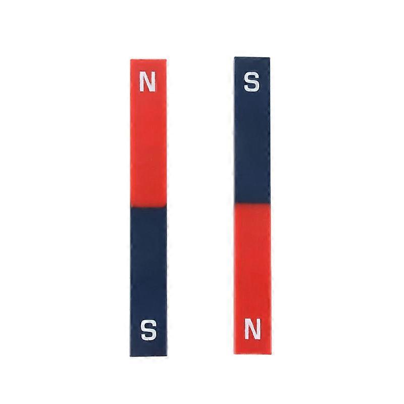 2pcs 36/70/110/180mm Bar Magnet Ns Red Blue Magnetic Field Physical Experiment Boris