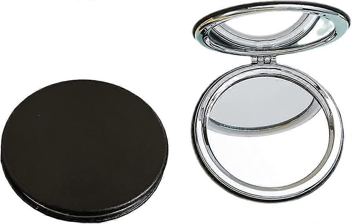 Round Folding Mirror 6.7cm Cosmetic Mirror Professional Double-sided Cosmetic Mirror Pu Face Mirror