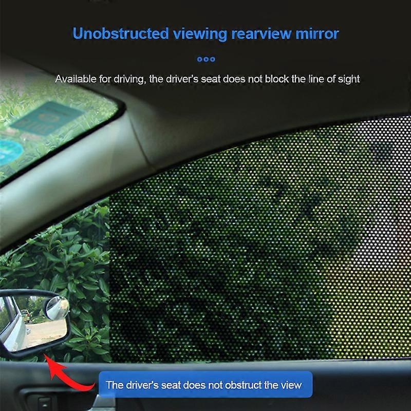 2PCS Car Side Window Sun Shades Sticker Adsorption Protection
