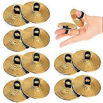 10pcs Copper Finger Cymbals Small Finger Cymbals Belly Dancing Mini Cymbals Musical Instrument