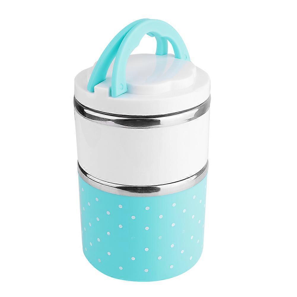 Stainless Steel 2-Layer Thermal Bento Lunch Box Stackable Leakproof Lunch Container