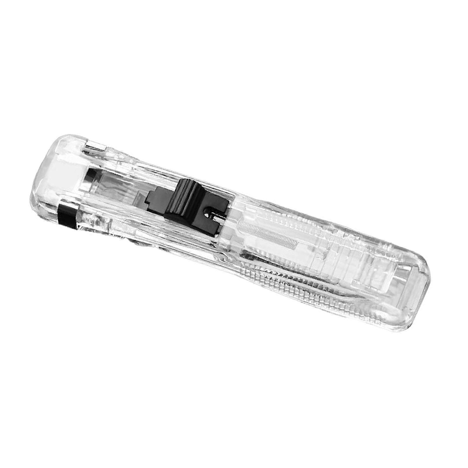 Paper Clam Multi Purpose Practical Time Saving Durable Handheld Paper Clip Dispenser for Document Notes Transparent