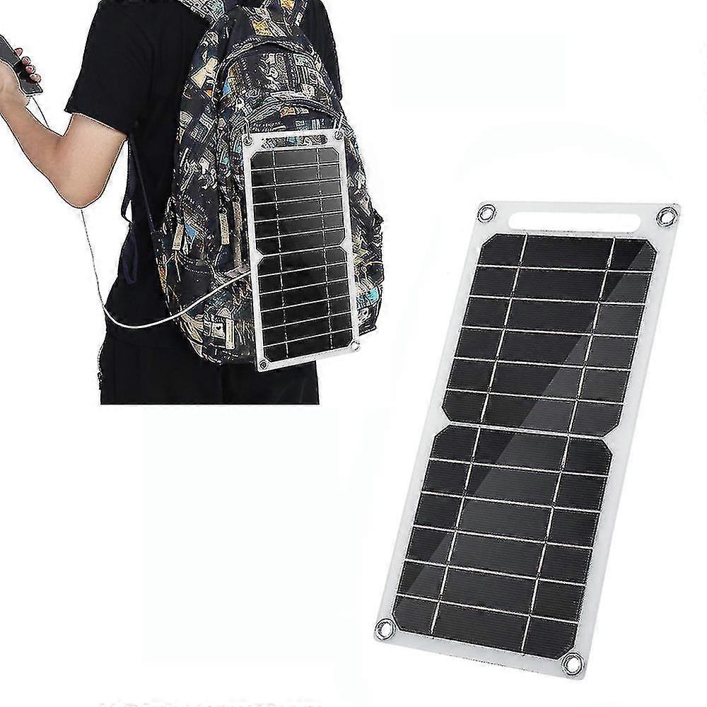 Solcellepanel Lader Mobiltelefon Makt Bank Bærbar Utendørs Camping Nødlader
