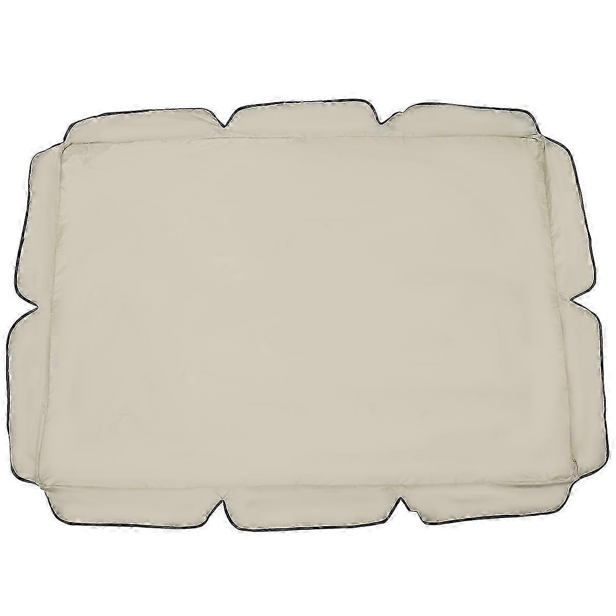 غطاء أرجوحة حديقة مقاوم للماء أرجوحة خيمة غطاء أرجوحة غطاء سوينغ غطاء مظلة محمول للمنزل في الهواء الطلق - مقعد مزدوج 142 × 120 سم (بيج)