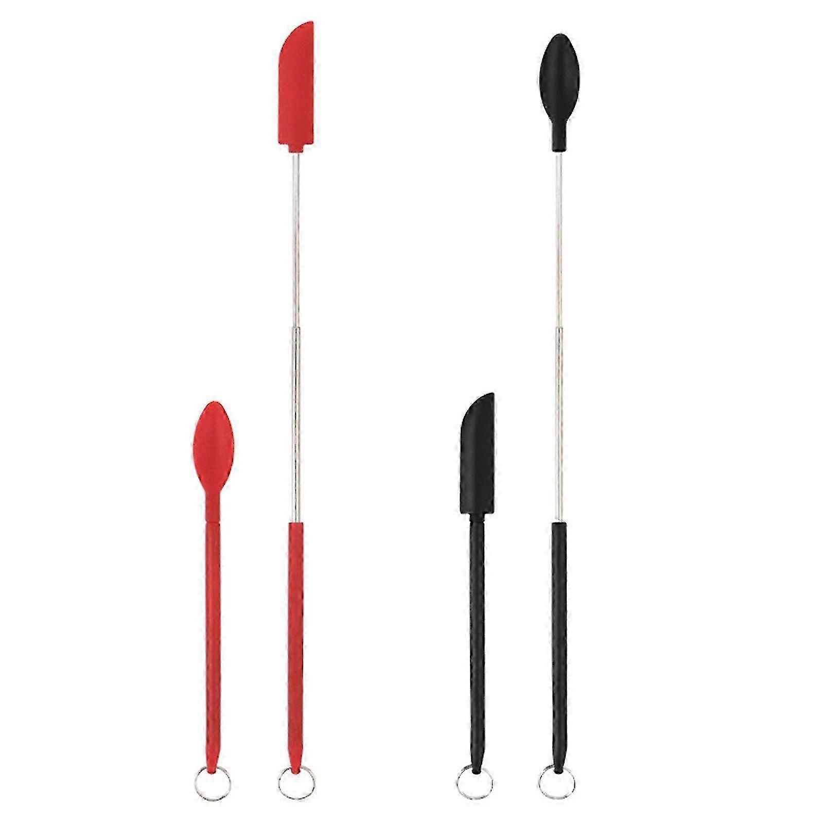 Mini Silicone Telescopic Spatula Multipurpose Double-headed Cream Cake Scraper