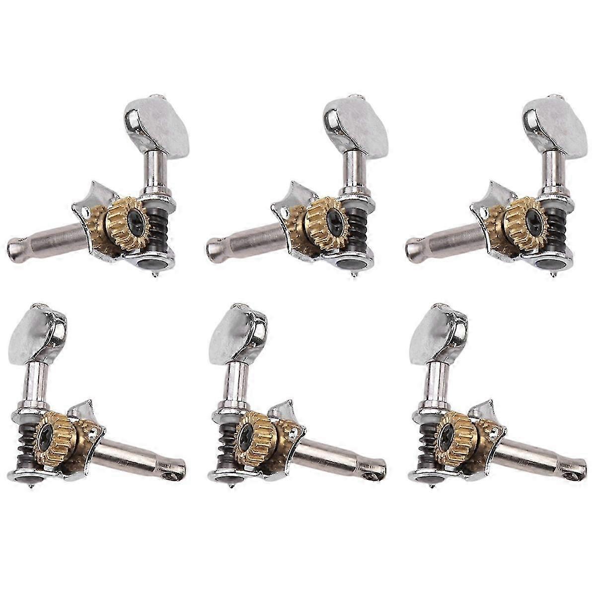 3l3r 6pcs 1:18 Guitar String Tuning Pegs Tuner Machine Heads Knobs Tuning Keys For Acoustic Or Elec