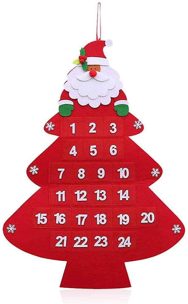 Christmas Advent Calendar With Pockets Hanging Ornaments