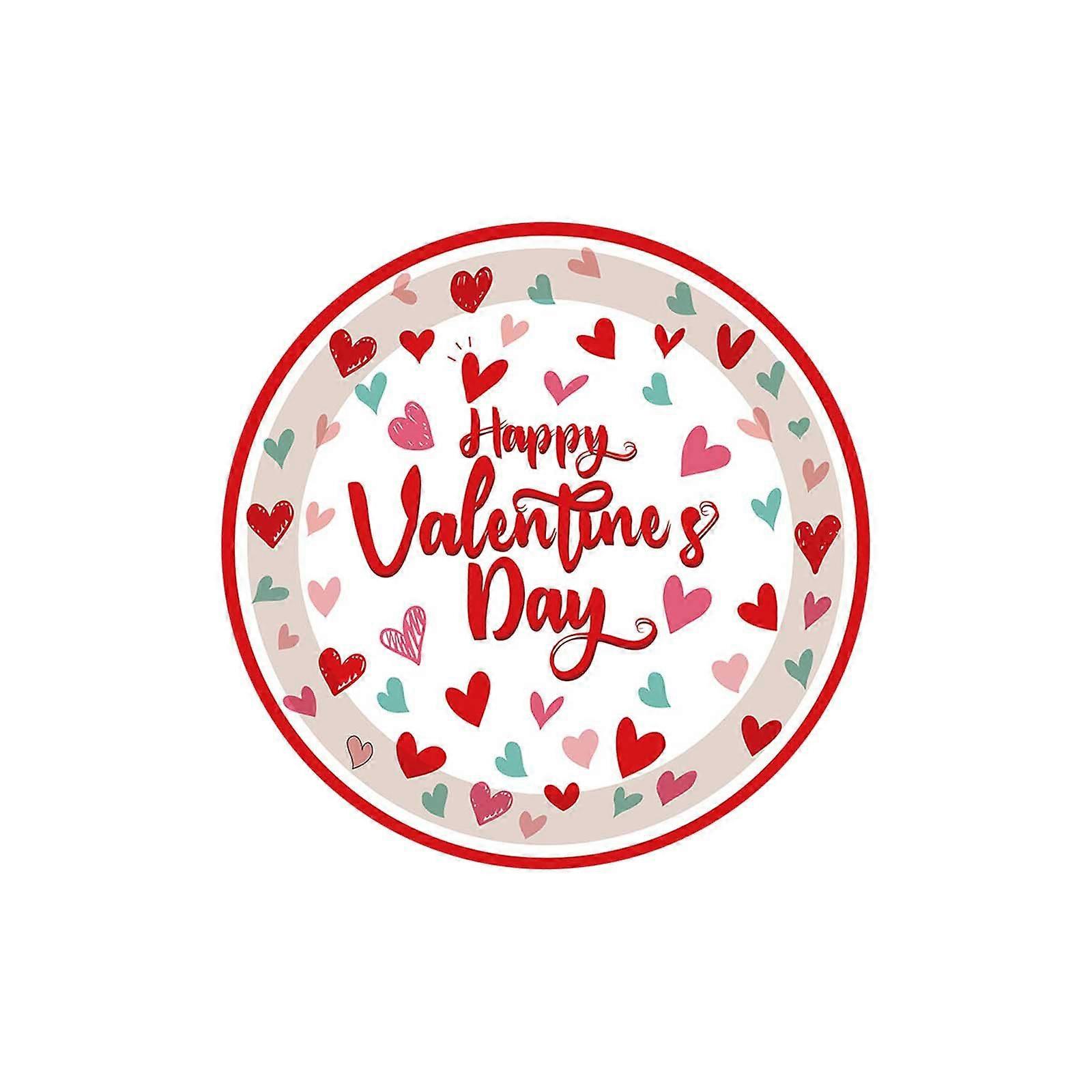 Valentine's Day Theme Party Tableware Set Disposable Decorative Tableware Paper Set