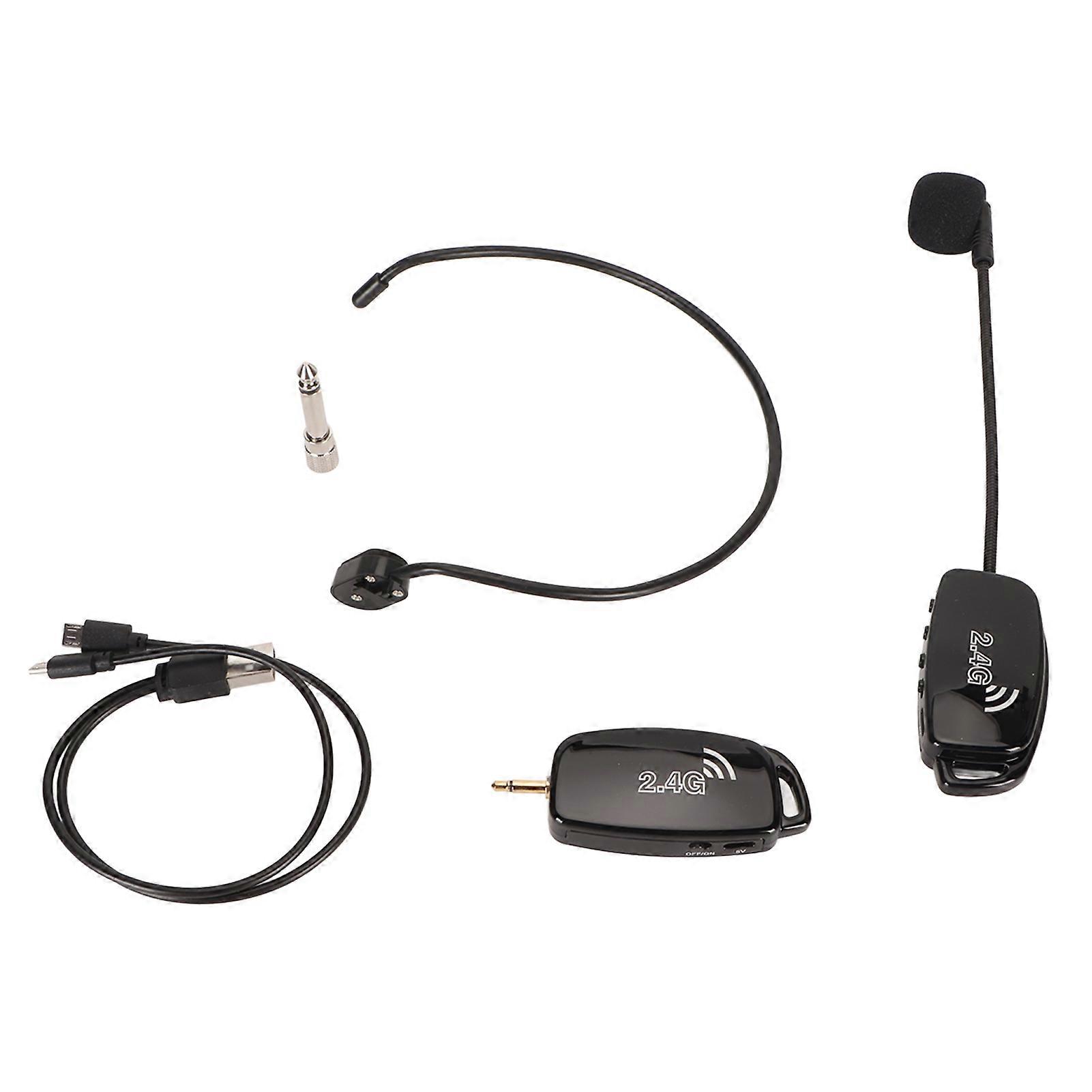 2.4G Wireless Microphone Headset with Noise Reduction, UHF, for Teachers & Performers