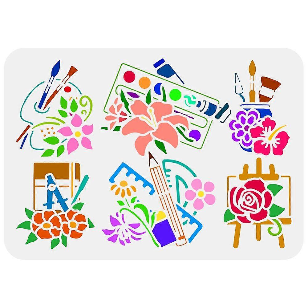 Plastic Hollow Out Drawing Painting Stencils Templates for Painting on Scrapbook Fabric Tiles Floor Furniture Wood Flower 29.7x21cm