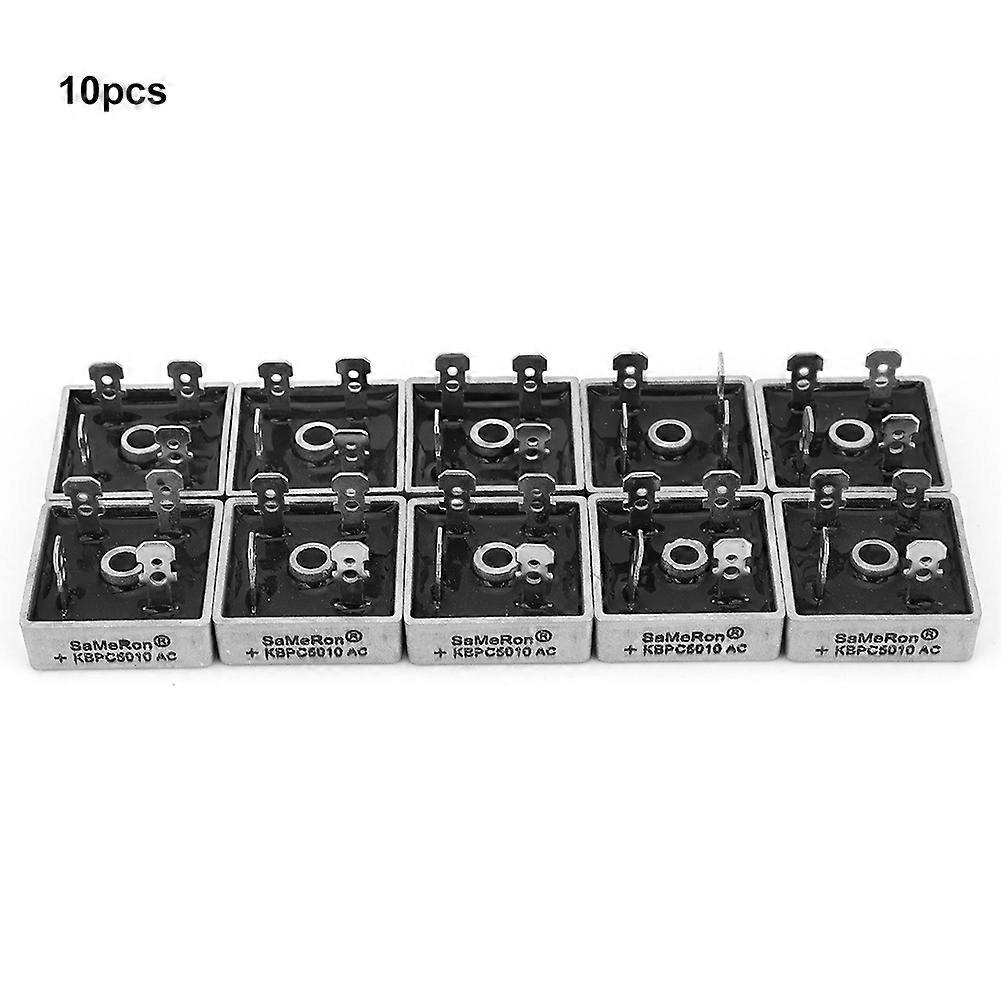 10pcs 50A 1000V 4 Pin Square Metal Case Bridge Rectifier KBPC5010