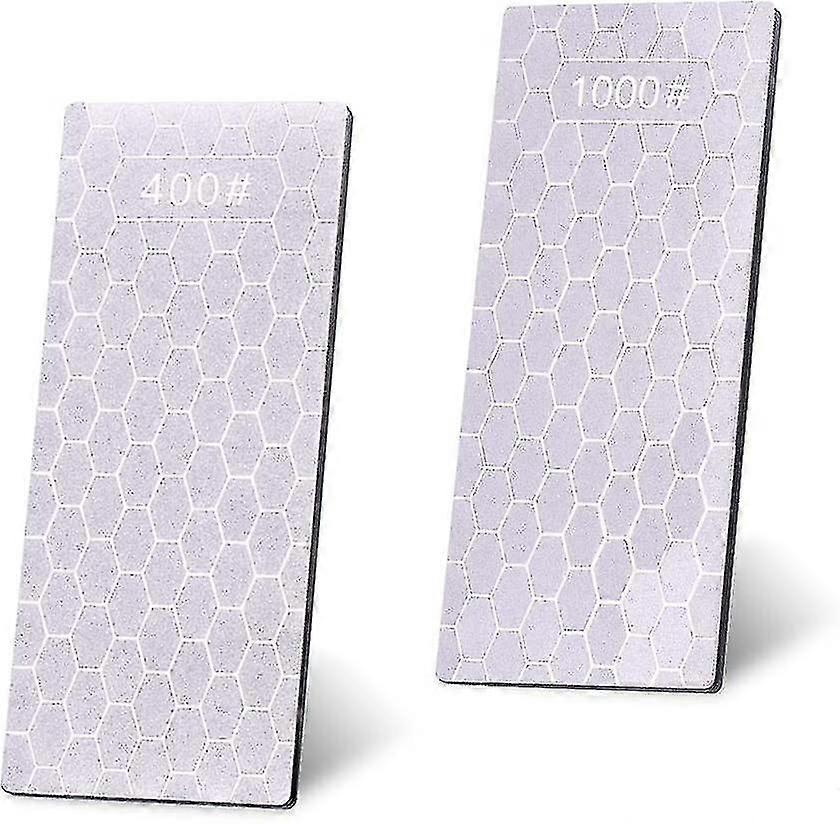 2 Pack Quick Grinding Diamond Sharpening Stones, 400 And 1000 Grit, Diamond Sharpener, Whetstone