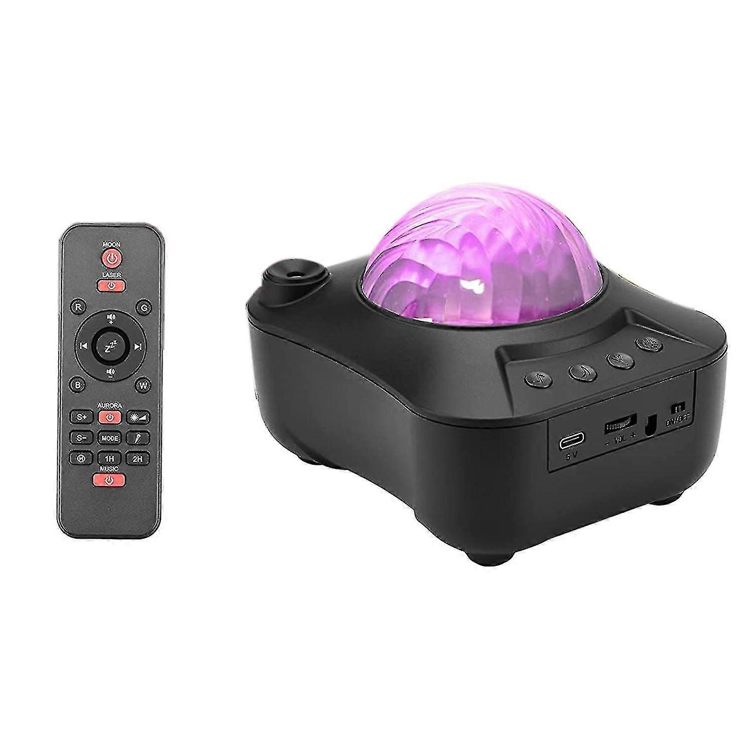 Star Projector Night Light, With Remote Control Timer, Speaker(black)