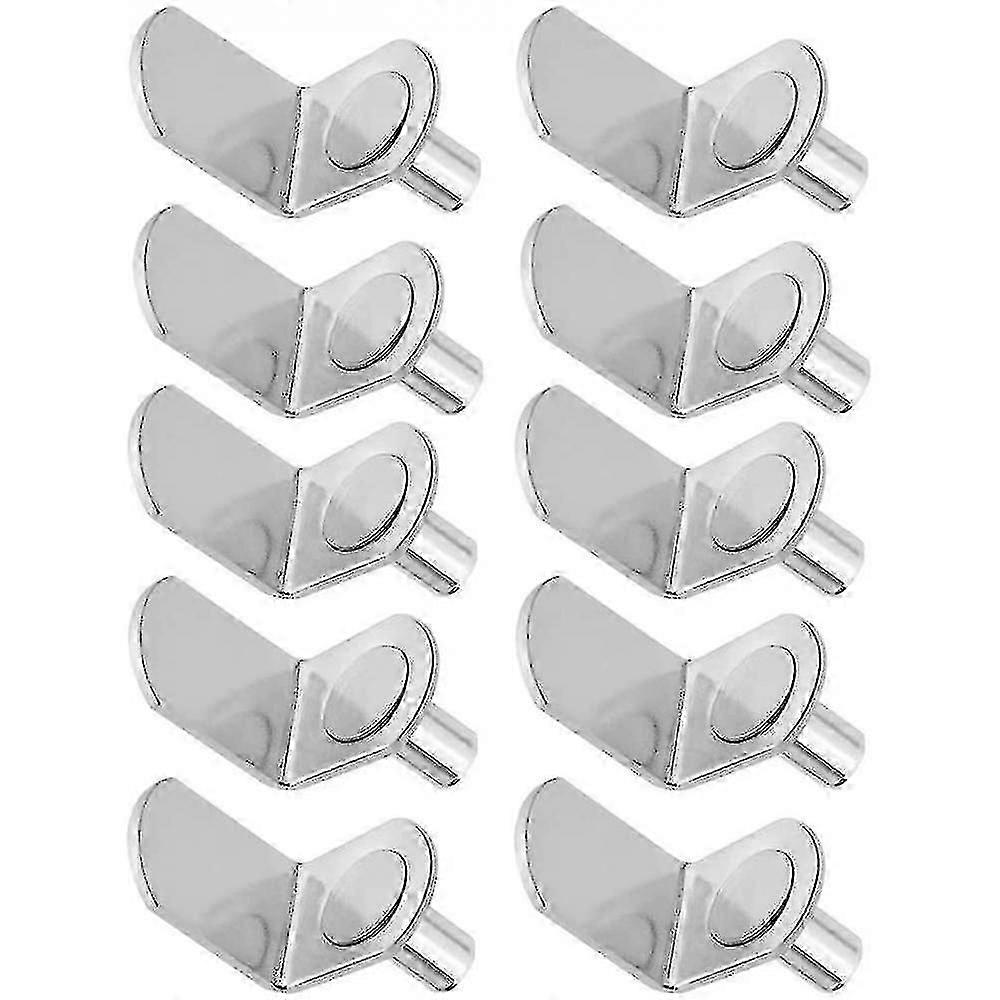 Heavy Duty 1/4" L-Shaped Shelf Pins - 50 Pack, Nickel Finish, ROK Brand
