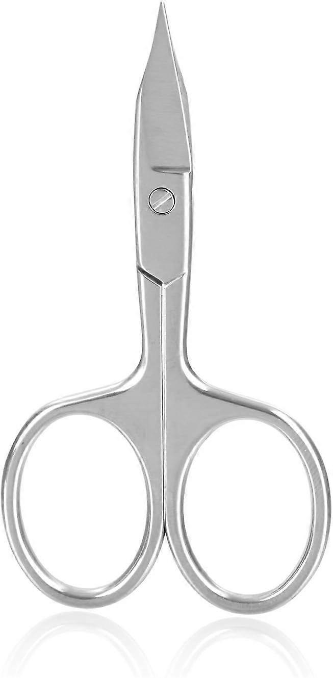 Stainless steel nail scissors with slightly angled cutting surface, sharp and smooth cut, imitation chrome