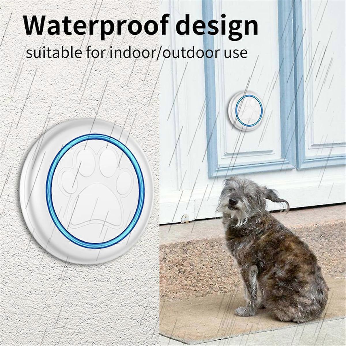 Wireless Doorbell for Cats & Dogs 300M Range 60 Songs High Volume Waterproof Smart Home Training Be