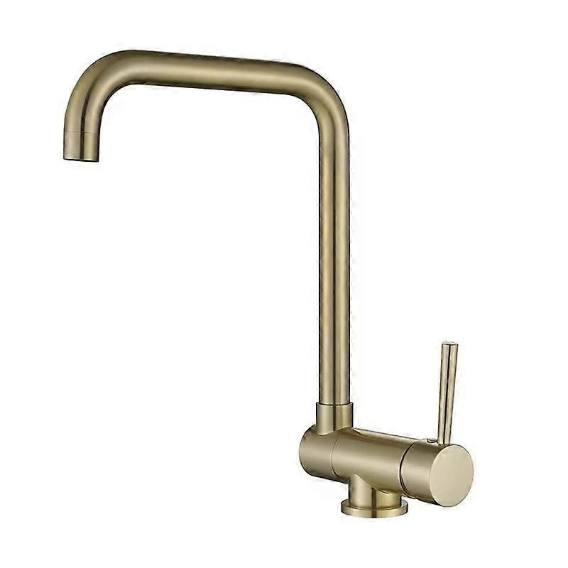 Brushed Gold Foldable Kitchen Sink Faucet for RVs, Compact Design, Durable Material, Inner Window Compatibility
