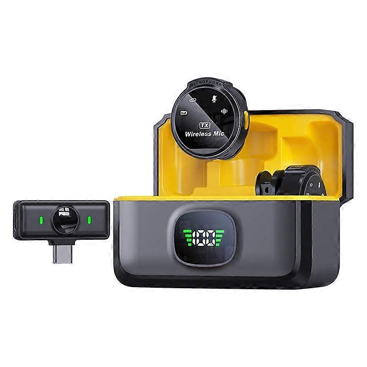 J6 Outdoor Live Streaming Noise Reduction Wireless 2.4G Lavalier Microphone, 2 Mic + 1 Receiver