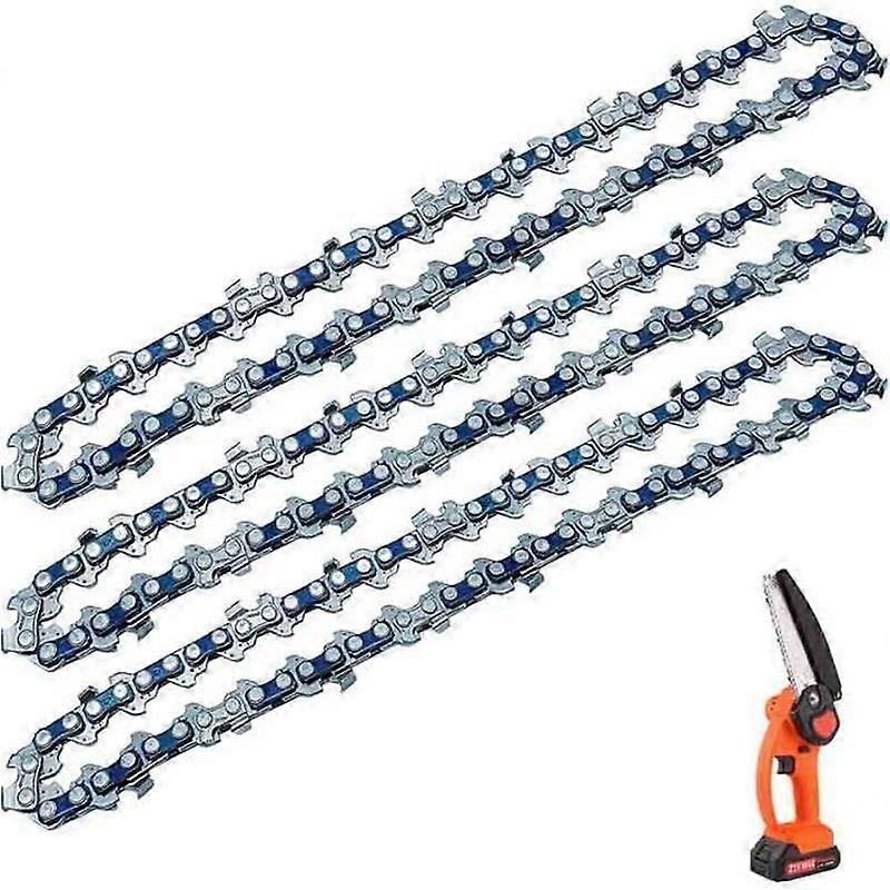 3Pcs 6 Chains Replacement for Portable Battery Electric Mini Chainsaw 37 Drive Links