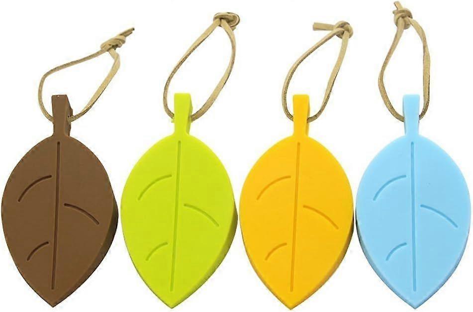 Pack Premium Silicone Door Stopper Cartoon Leaf Pattern Door Stops
