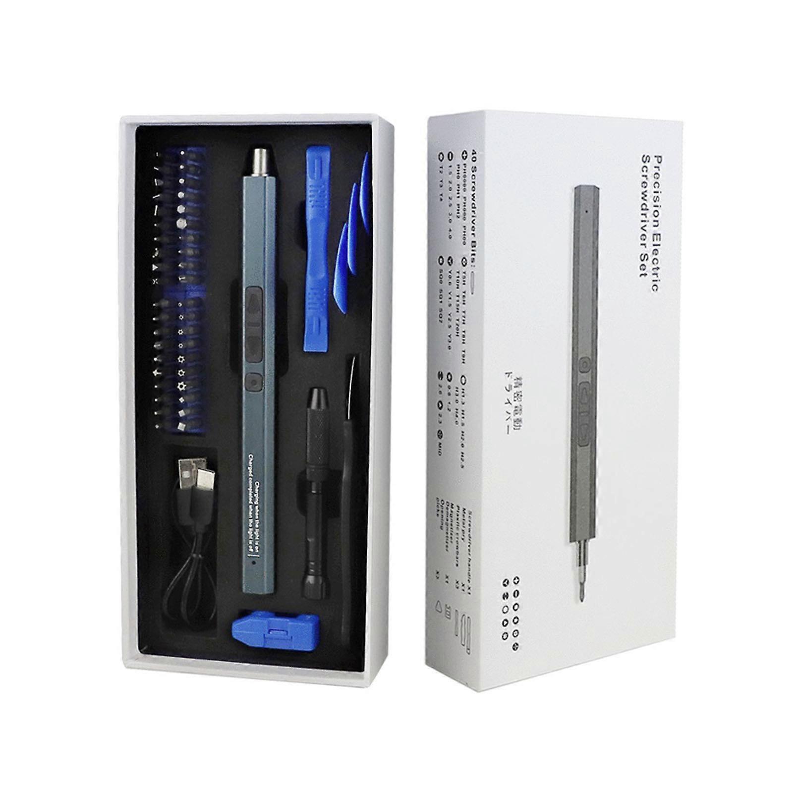 Mini Electric Screwdriver, 12 in 1 PrecisionMagnetic Screwdrivers Set with 10Bits USB Rechargeable Non-Slip Handle  50 in 1