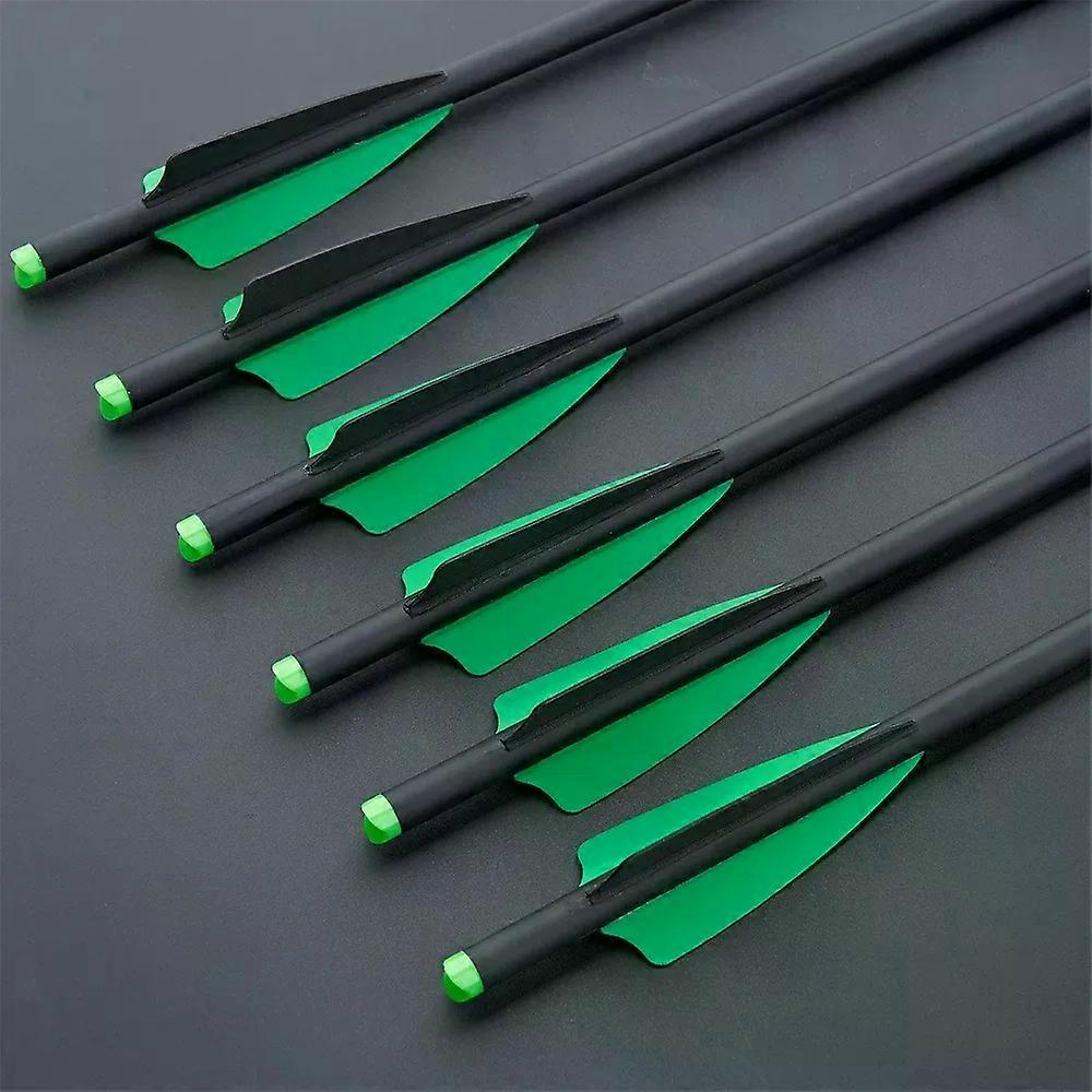 6/12/24pcs Mixed Carbon Crossbow Arrow 16/20inch Archery Hunting Arrows with 3 Vanes Replaced Arrowhead Tip