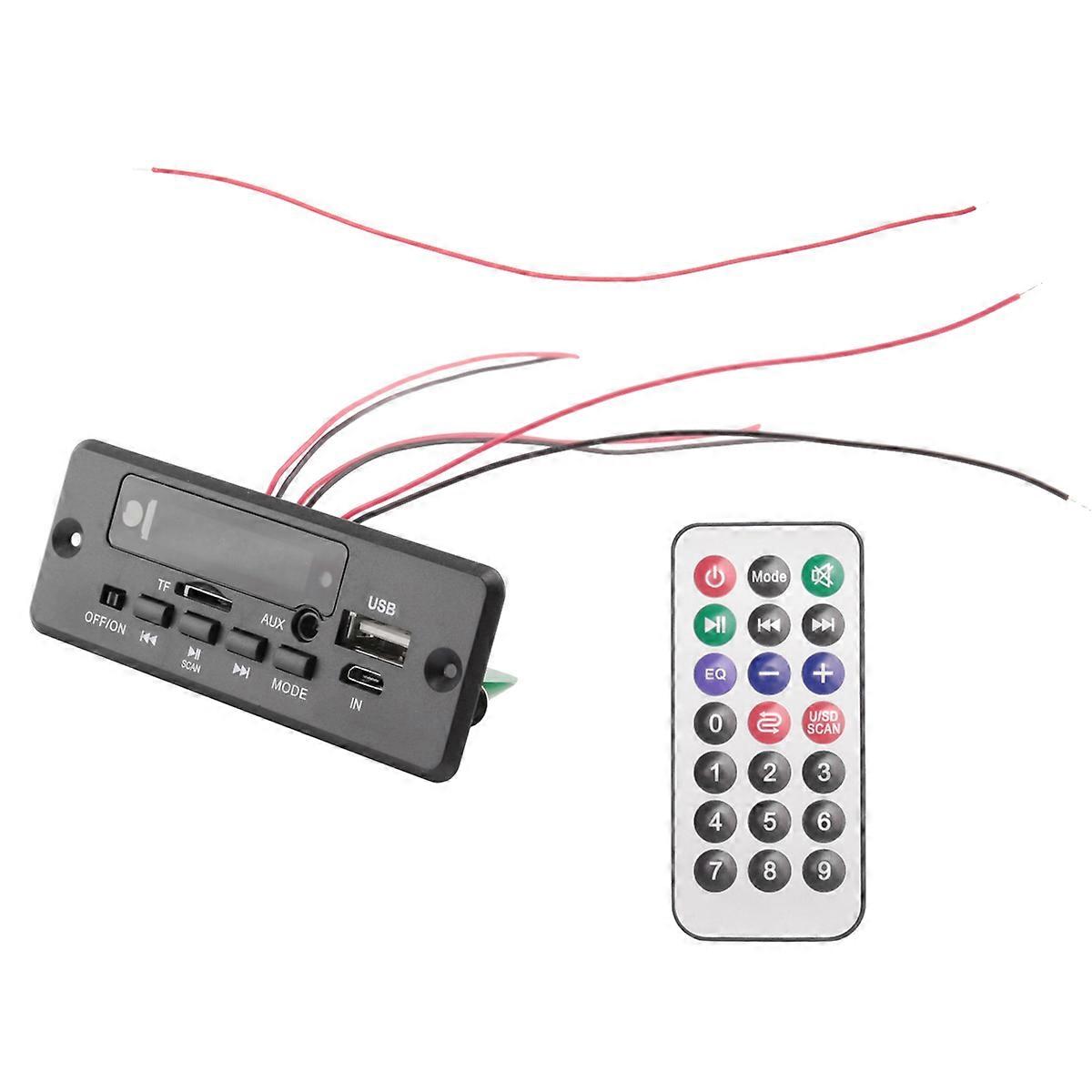 2X25W 50W Amplifier MP3 Player Decoder Board 5V-12V Bluetooth 5.0