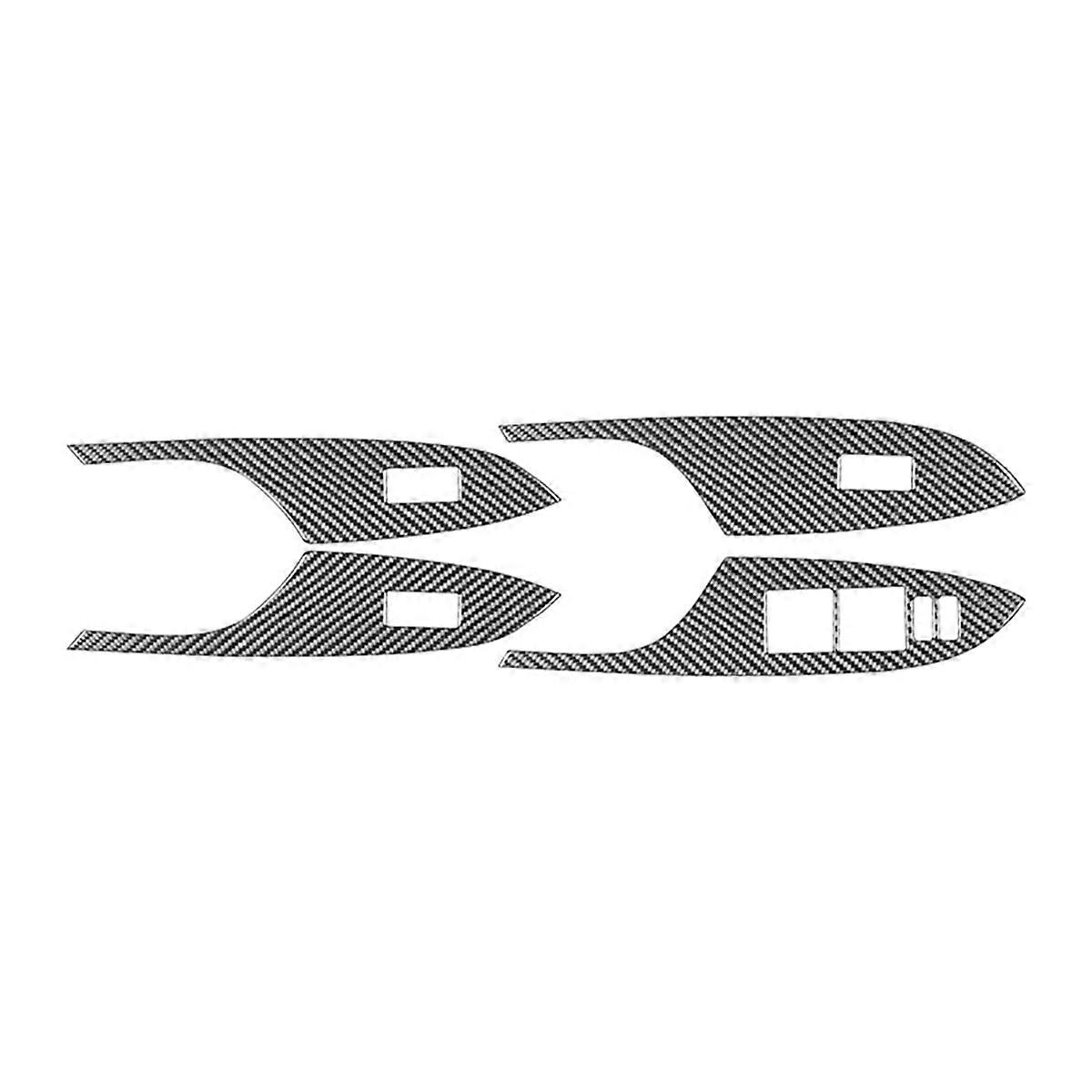 Carbon Fiber for Toyota Corolla 2007-2013 Window Lift Switch Panel Cover Trim Sticker Interior Acces
