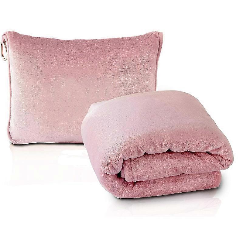 Travel Blanket and Pillow Set Ultra-Soft Compact Design for Airplane Comfort 65x40 Inches Lightweight and Portable