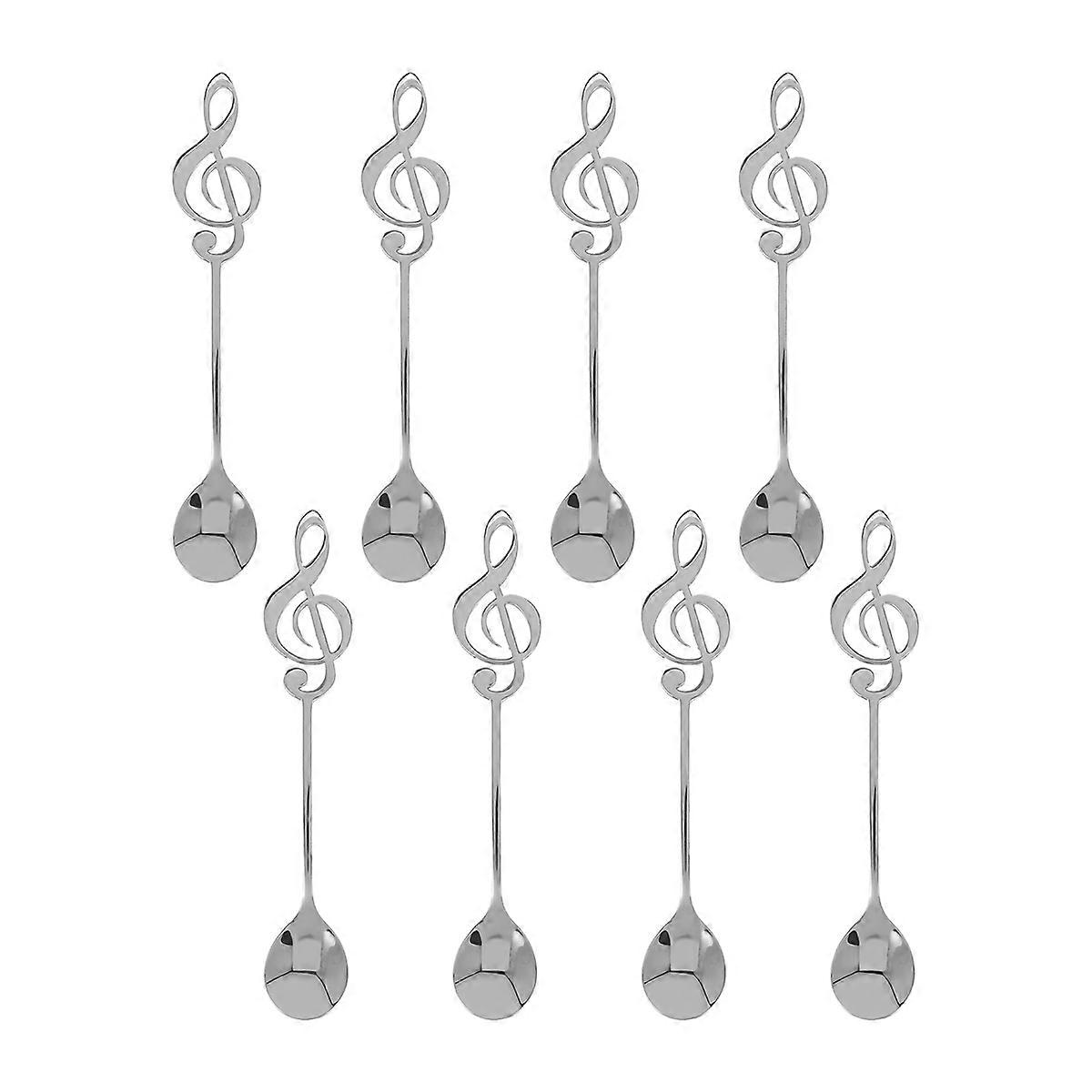 8Pcs Stirring Spoon Coffee Spoon Stainless Steel Flatware