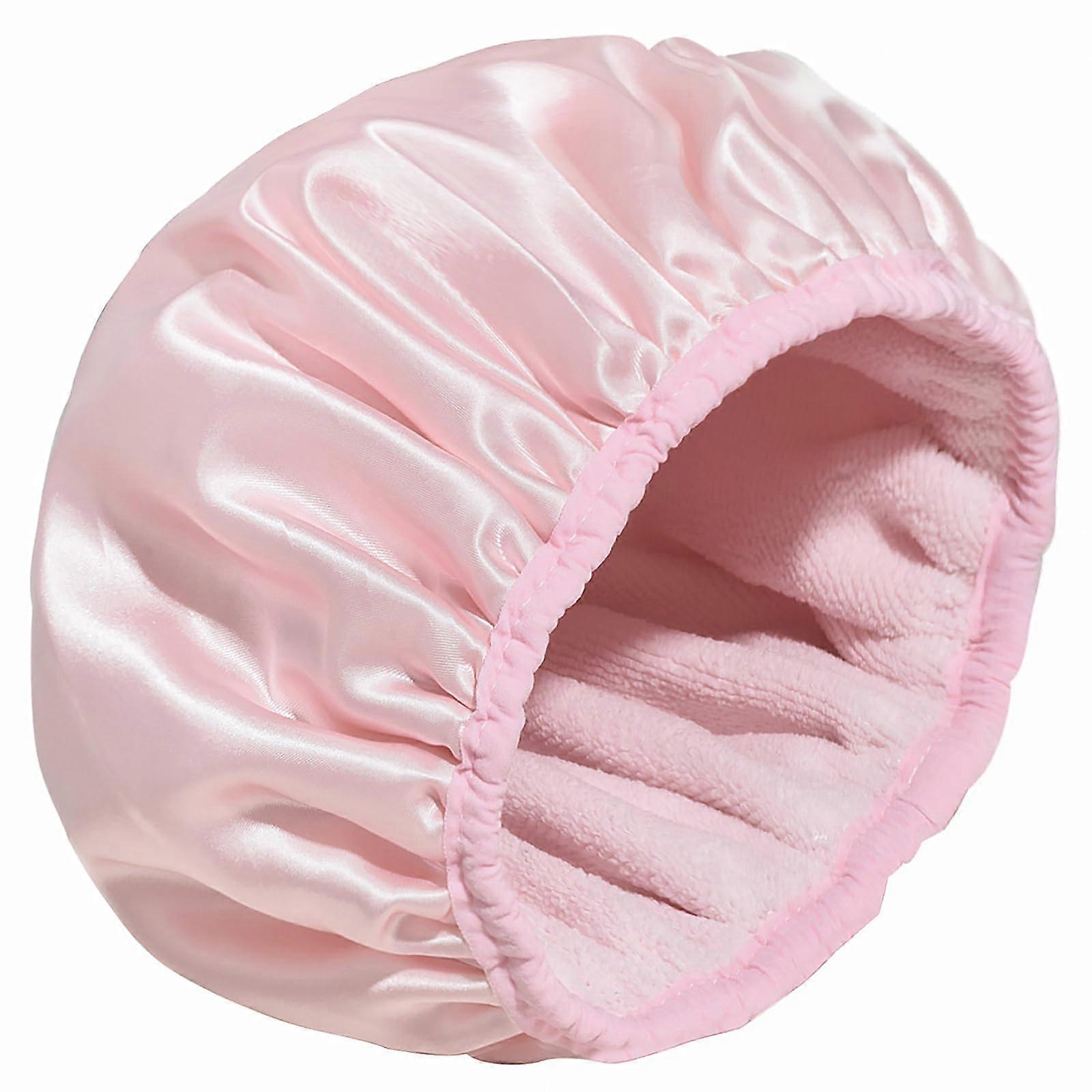 Reusable Triple Layer Terry Cloth Lined Shower Cap for Bath Large Size