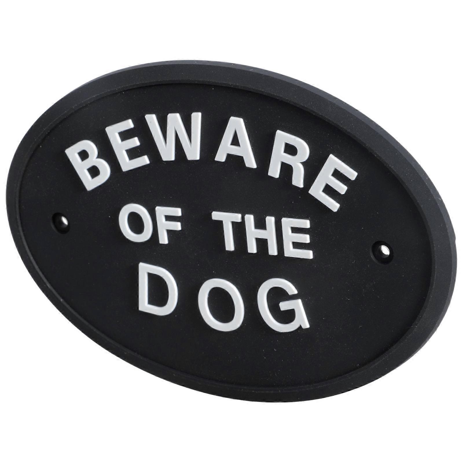 Beware Of Dog Sign Waterproof & Fade Resistant Garden Sign Gate Warning Sign Upgrades Easy to Use for long terms Use  White