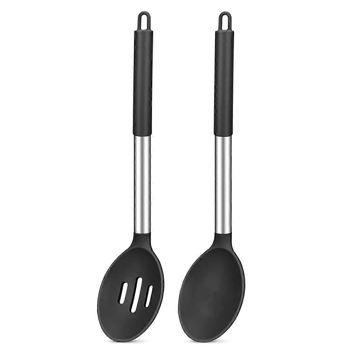 Silicone Spoons, Heat Resistant Kitchen Tools, Baking Stirring Mixing
