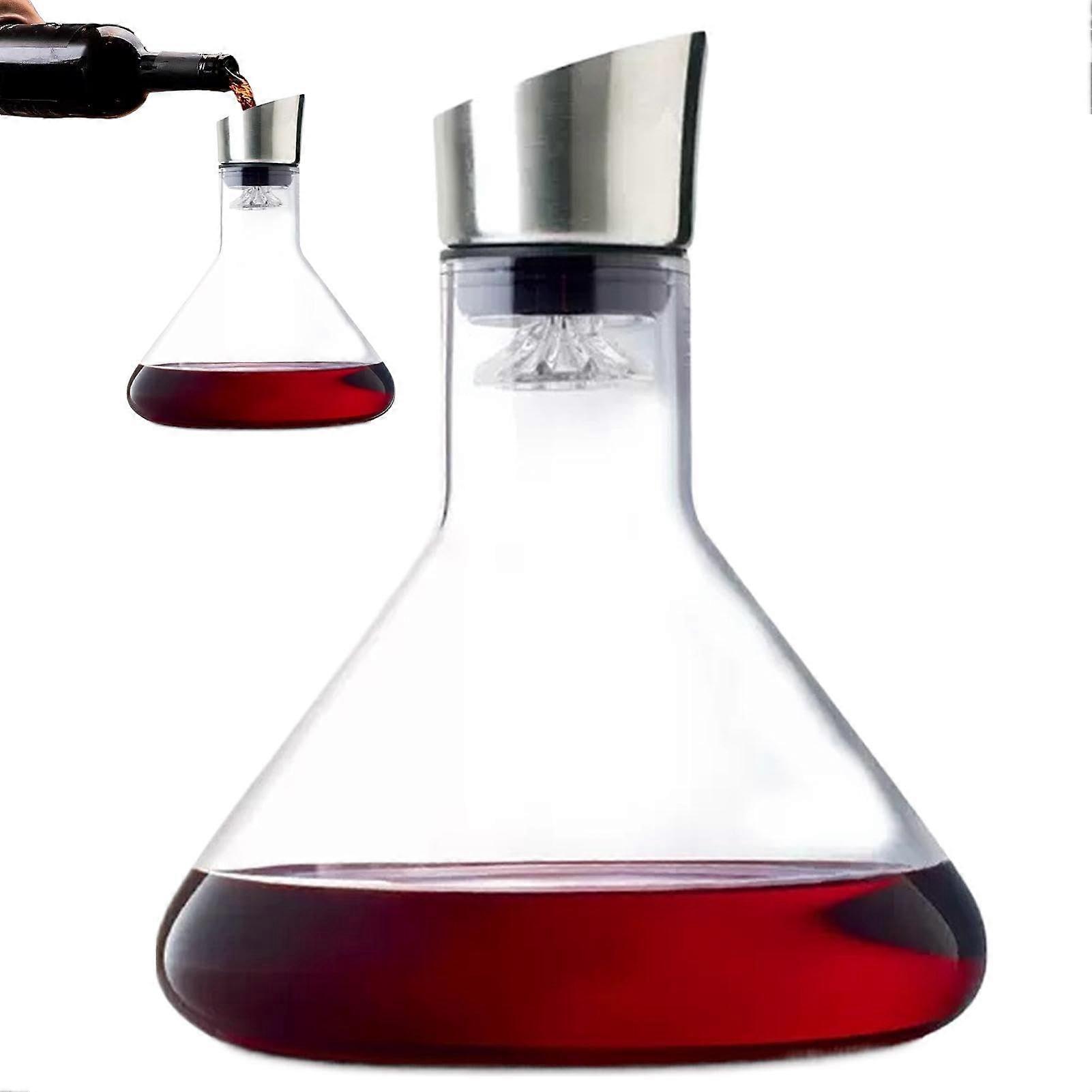 Clear Decanter with Built-in Dispenser for Red Carafe