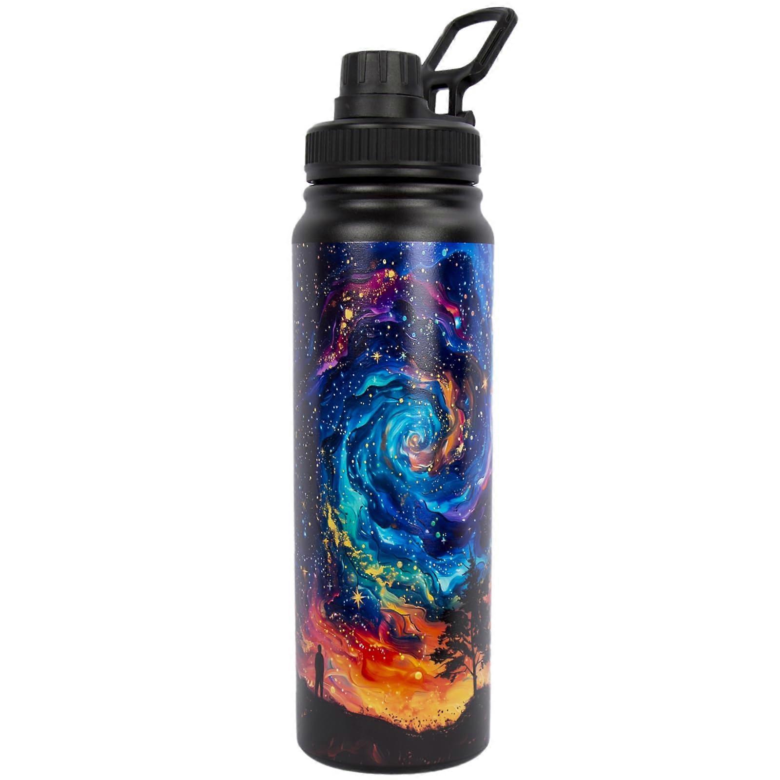 Metal Water Bottle with Orange Python Anime Eyes Game Diamond 3D Print for Gym 28oz