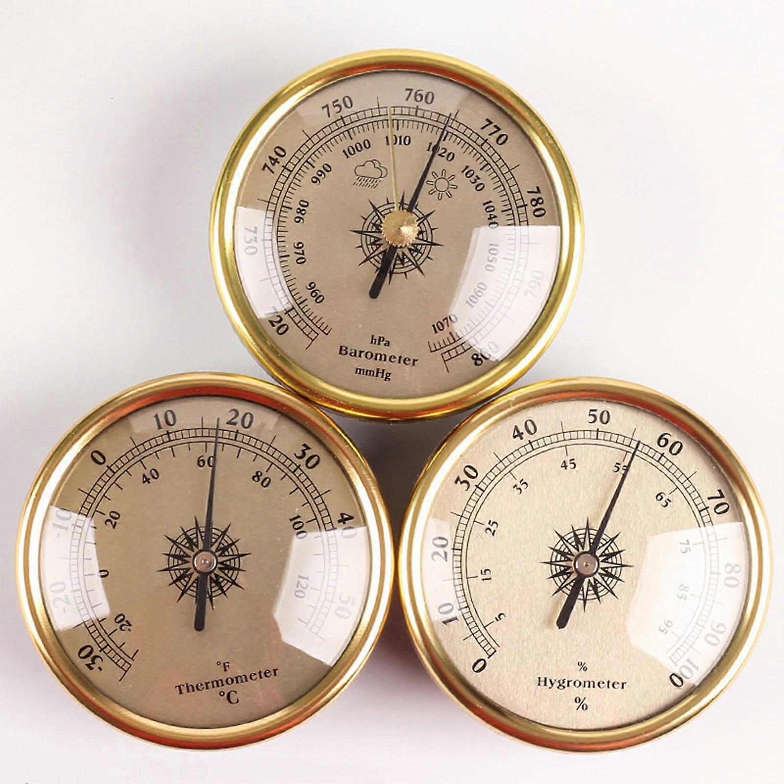 Outdoor Barometer,Barometer Thermometer Hygrometer,3 Pieces Combined Weather Barometer,72mm/2.83in