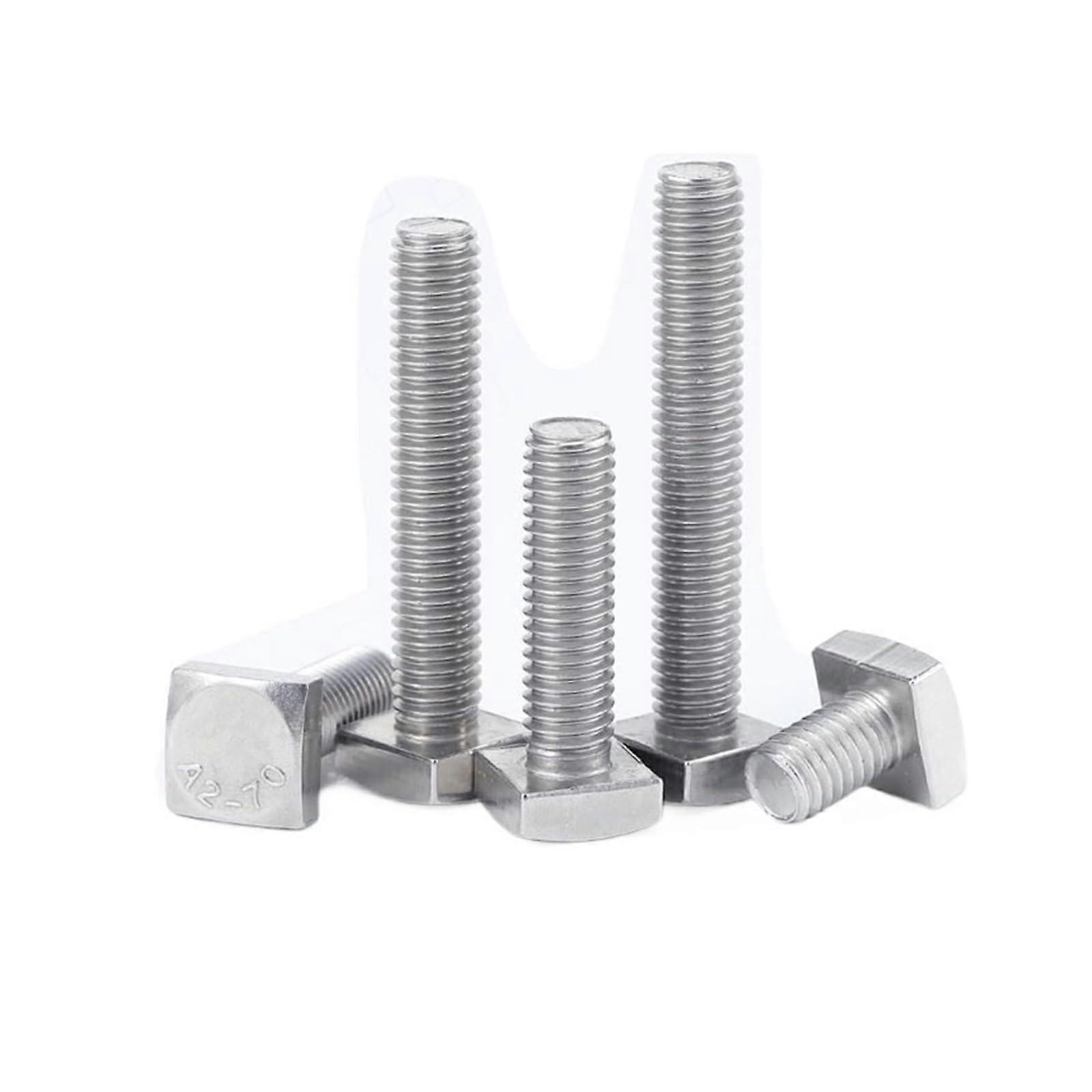 2/10 M4 M5 M6 M8 Length=12-30mm 304 A2-70 Stainless Steel Flat Square Head Machine Screw Bolt