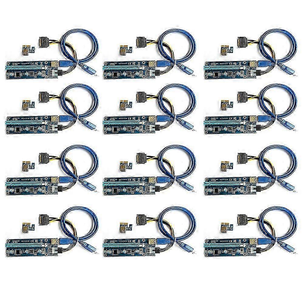 VER006C PCI-E Riser Card 006C PCIE 1X to 16X Extender 60CM 100CM USB 3.0 Cable SATA to 6Pin Power C