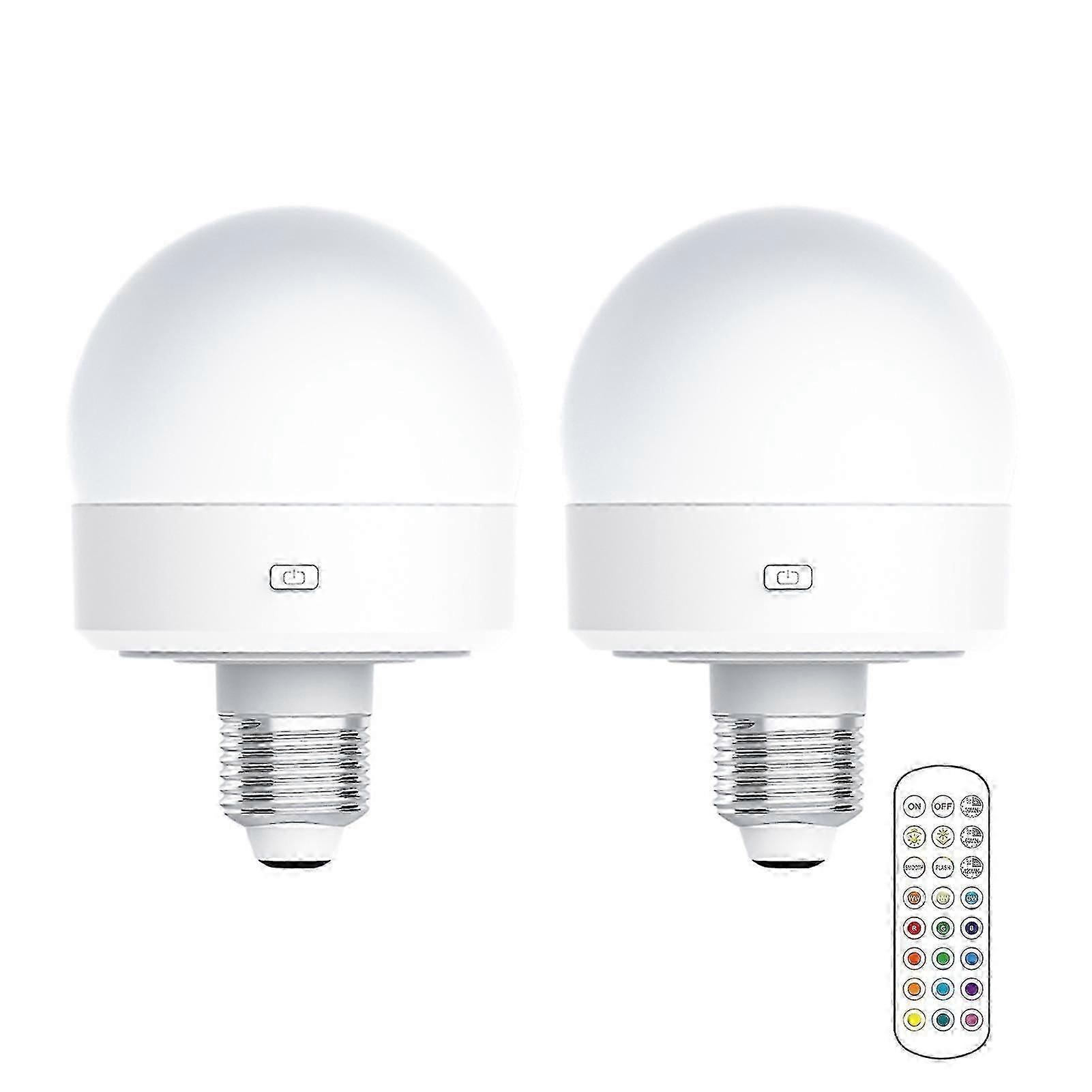 USB wiederaufladbare Glühbirne mit Fernbedienung Timer dimmbar einfach zu installieren angetriebene E27 Glühbirne RGB Lampe Qinghai