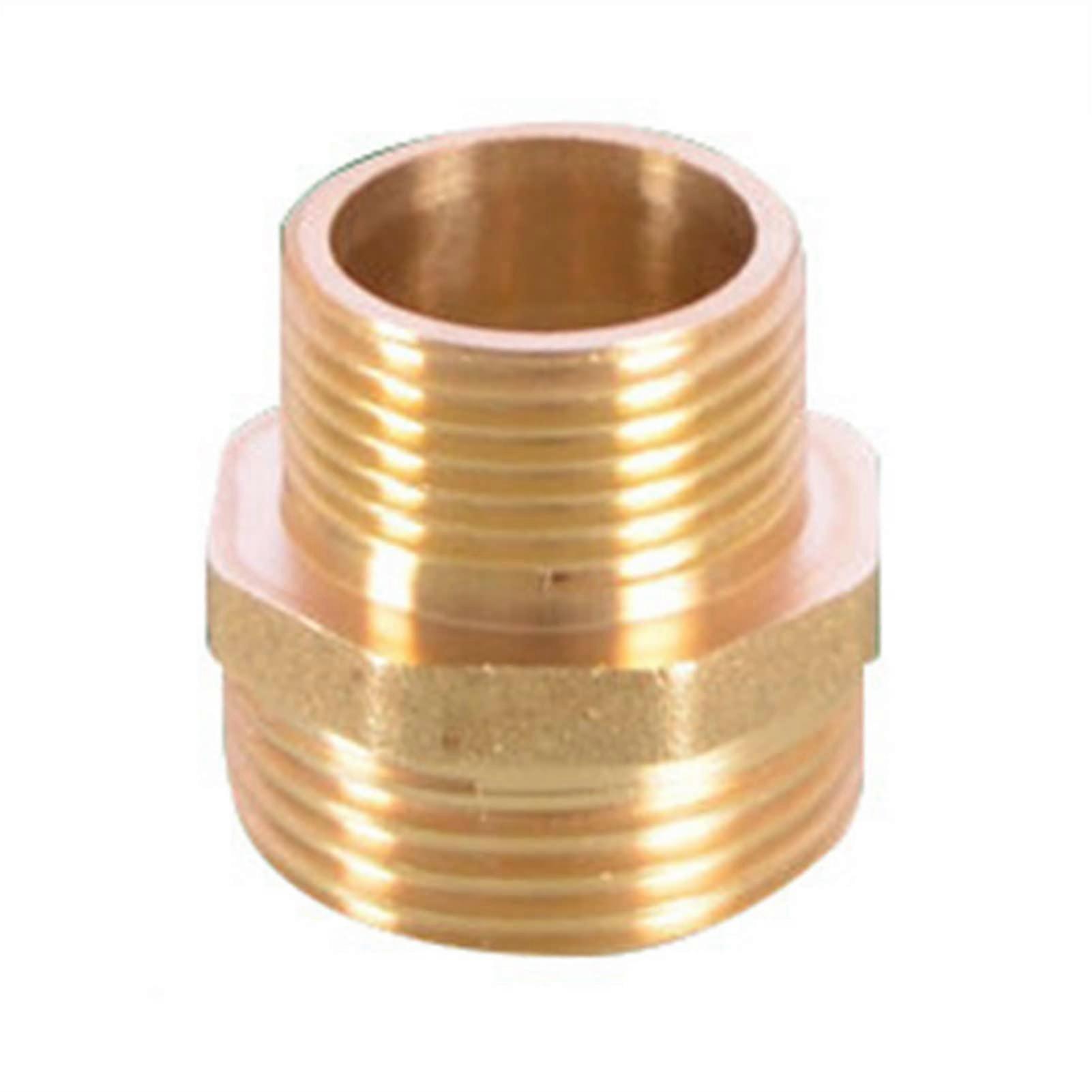 Copper Equal Diameter Double Outer External Thread Variable Diameter Joint, 1 Turn 2 Points, Durable Copper Material, Adjustable Size