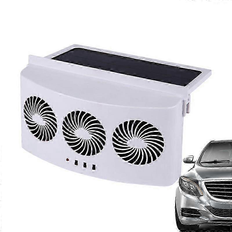 Car Window Fan 180-degree Large Wide Angle Solar Powered Vehicle Exhaust Fan Portable Automobile Exhaust Fan Window Air Flow
