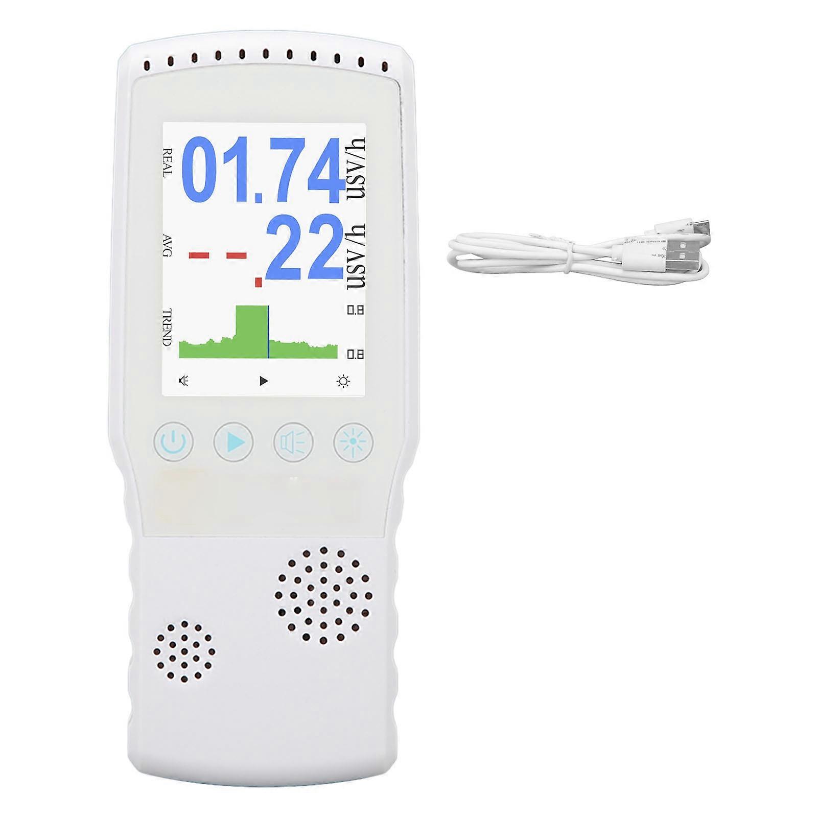 Geiger Counter Nuclear Radiation Detector Portable Rechargeable Handheld Beta Gamma X Ray Monitor Meter for Home Outdoor Industry Laboratories