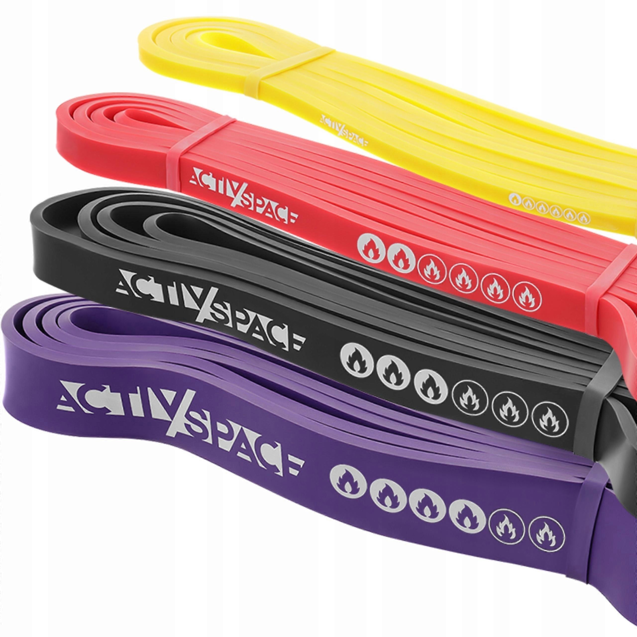 Resistance Exercise Rubber Power Bands - Set Of 4