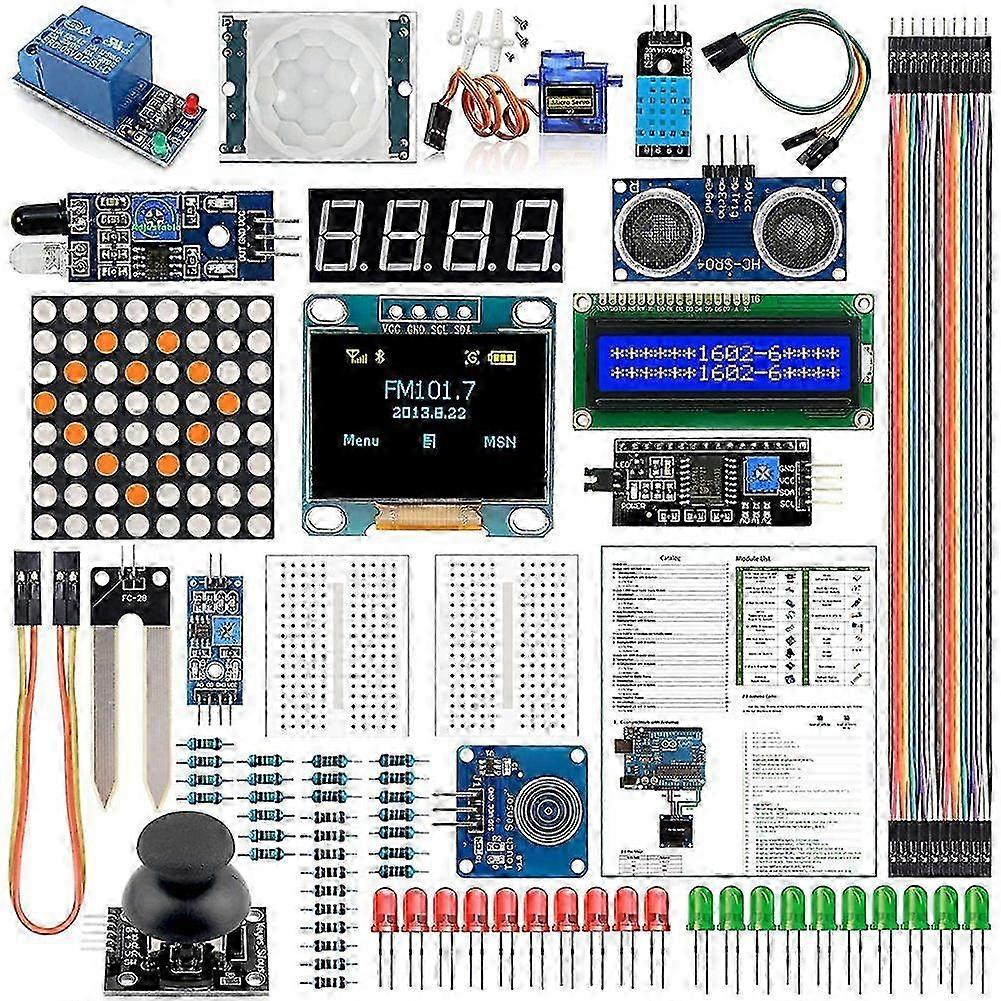 Kit di progetto compatibile con Arduino con schede R3, Mega 2560, Nano 328 per la programmazione IDE