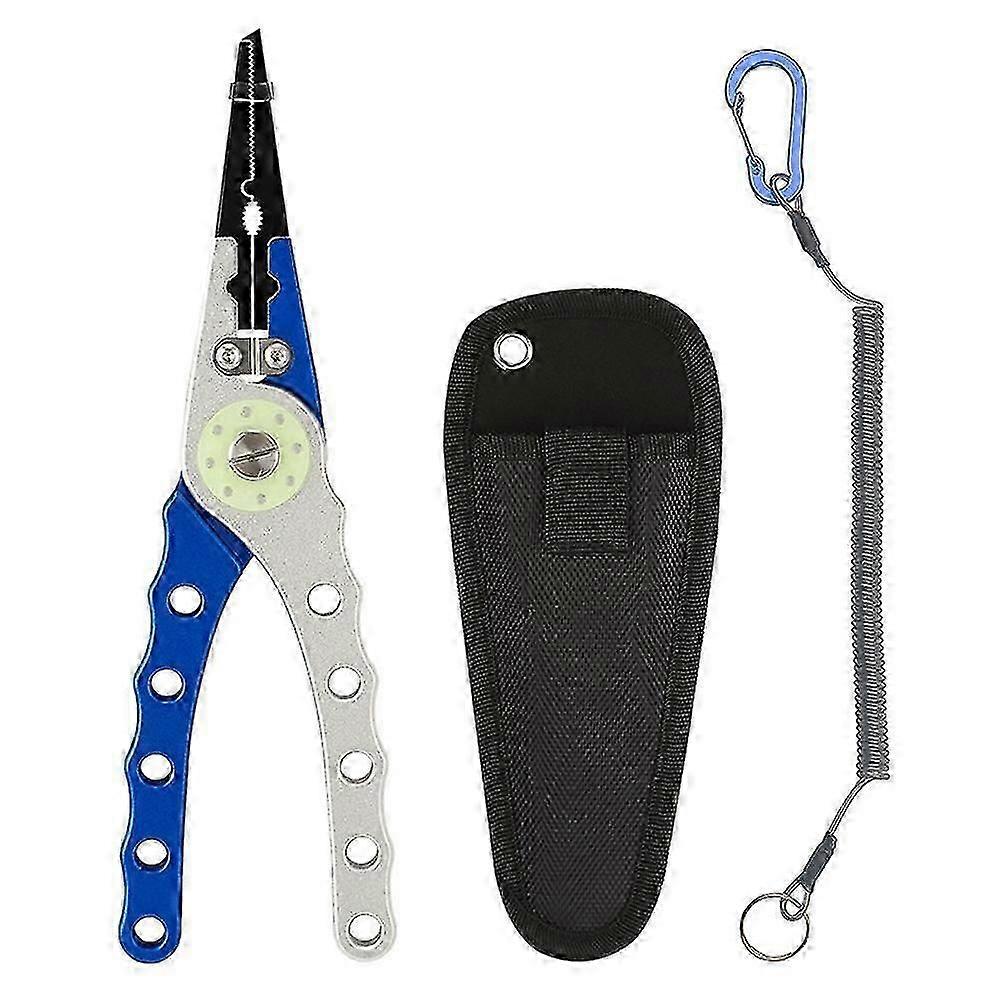 Aluminum Fishing Pliers Hook Remover Open Ring Multifunctional Fishing Tool 20cm For Fresh And Salt